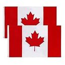 2 Pack 3 x 5 Foot Canada Flags, Canadian Flags Durable Polyester-Bright and Vivid Color and UV Fade Resistant Printed Maple Leaf Polyester and Brass Grommets-Canada Flag Canadian Flag for All-Weather Indoor/Outdoor Home&Garden&House Decoration