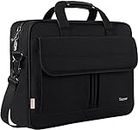 Taygeer Laptop Bag 17 inch, Large Business Water Resistant Briefcase for Man Women Protective Office Bag with Shoulder Strap Work Computer Bag for Laptop Notebook Travel, Black