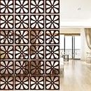 OLIVE TREE Room Partitions Hanging Room Divider Panel Modern Hanging Screen Partition for Decorating Bedding, Dining, Study and Sitting Living -Room, Hotel - Walnut - 7033