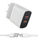 40W Ultra Fast Type-C Charger for ZTE Axon 7 Mini Charger Original Adapter Like Wall Charger | Mobile Charger | Qualcomm QC 3.0 Quick Charger with 1 Meter Type C USB Data Cable (40W,DR-31,WHT)