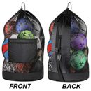 Large-capacity sports ball bag accommodating mesh bag adjustable shoulder strap 