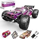 DEERC Large Brushless Remote Control Car 1:10, High Speed RC Cars 37 MPH, 2 Battery 40+ Min, 2 Shell LED Headlight All Terrain Off Road Monster Truck for Adults Kids(200E)