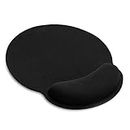 TEKXDD Mouse Pad with Wrist Support, Ergonomic Memory Foam Gaming Mouse Pad, Non-Slip Rubber Base Mousepad Wrist Rest Mat for Office, Computer, Laptop, Home, Gaming (Black)