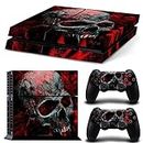Mcbazel Whole Body Vinyl Sticker Pattern Decals Skin Cover for Original PS4 Console & Controller (NOT for PS4 Slim / PS4 Pro) - Black Red Skull