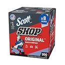 Scott® Shop Towels Original (75190), Blue, Pop-Up Dispenser Box (200 Towels/Box, 8 Boxes/Case, 1,600 Towels/Case)
