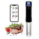 INKBIRD WiFi Sous Vide Cooker Machine ISV-100W, 1000 Watts Power Sous Vide Cooker, Accurate Temperature Time Control with Fast-Heating, Smart Wireless Immersion Circulator 14 Preset Recipes on APP