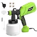 AZZUNO Paint Sprayer, 700W HVLP High Power Electric Paint Gun, 4 Copper Nozzles & 3 Spray Patterns, Easy to Clean for Furniture, Cabinets Fence Walls Door DIY Works Garden Chairs, etc