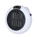 White Mini Portable Electric Space Heater LED Digital Display Timer Ceramic Heat
