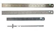 LOVELY Kristeel 6, 12, 24, Inch + 1 Pocket Scale/Depth Gauge of 6 Inch Stainless Steel Scale Ruler Combo Set of 1