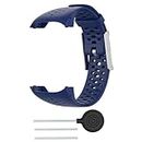LOTOAK Compatible avec Polar M400 M430 GPS Running M 400 300 Bracelet en silicone souple respirant Bracelet de montre intelligente Bracelet de remplacement (Color : Deep blue, Size : For Polar M400)