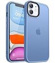 CANSHN Cover Opaca per iPhone 11, [Bordi Quadrati] Custodia Traslucida Opaca Protettiva Sottile Antiurto per iPhone 11 6,1 pollici - Blu Sierra