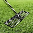 Lawn Leveling Rake 30 x 10 Inches for Gardening, Garden Rake for Lawn Heavy Duty with 78 Inches Handle, Lawn Leveling Tool for Yard, Backyard, Garden, Golf Couse, Farm, Pasture