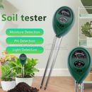 Soil Tester 3-in-1 Plant Moisture Meter Light and PH Tester for Home Garden Lawn