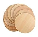 PD Craftozone 12 Pcs 3" Inch Wooden Circles, Unfinished Round Wood Slices Natural Wooden Cutouts for Door Hanger, Painting, Wedding, Home Decoration DIY Wood Craft Supplies (12)