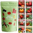 Scott&Co. Tomato Seed Variety Pack, Indoor, Outdoor, UK Planting, Moneymaker, Roma VF, San Marzano, Golden Sunrise, Red Cherry, Tigerella Tomato Seeds, Gardening Gifts for Women and Men