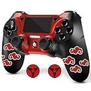 Controller PS-4 Wireless Compatible with PS-4/Slim/Pro, FTFVaska P4 Controller Gaming Gamepad with Charging Cable, Dual Vibration PS4 Remote Game Joystick Controller (Red Cloudy)