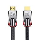 iBirdie 8K HDMI 2.1 Cable 3 Feet 8K60hz 4K120hz 4K144hz HDCP 2.3 2.2 eARC ARC 48Gbps Ultra High Speed Compatible with Dolby Vision Atmos PS5 PS4, Xbox One Series X, Sony LG Samsung RTX 3080 3090