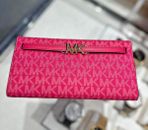 Michael Kors Women Ladies Large Flat Wallet Credit Card ID Holder Electric Pink