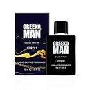 VASU Greeko Man Luxurious Eau De Parfum Premium Perfume for Men - Woody, Earthy, Spicy, Fresh & Sensual Scents - All Day Long Lasting Fragrance (Storm) 100ml