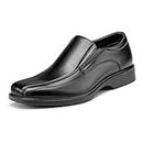 Bruno Marc Men's Cambridge-05 Black Leather Lined Dress Loafers Shoes Size 9.5 US/ 8.5 UK