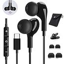 Auriculares USB Tipo C, Auriculares con Cable Tipo C para Samsung Galaxy S23 S22 Ultra S24 A54 A53 5G,In-Ear Auriculares Tipo C con Micrófono Control del Volumen, para iPhone 15 Google Pixel 8 7 6 Pro