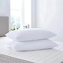 Unite Source Pack of 2 Standard Twin Pillows Hotel Quality Extra Medium Hard White Cotton Filling Comfortable Bed Pillows for Side (Standard Pillows 40 x 60 cm, Pack of 2)