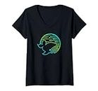 Womens Humpback Whale swimming underwater V-Neck T-Shirt