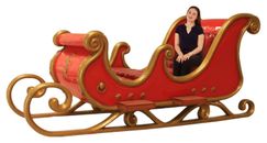 Large Santa Sleigh - Santa Sleigh - 4 Seater 10 FT - Outdoor Christmas Decor