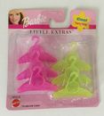 Barbie Little Extras Cool Hangers 6 Clip-on Style Pink & Green Mattel 2000 NIP