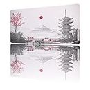 PhaseByte Pagoda Falls Extended Gaming Mouse Pad - Non-Slip Desk Mat with Stitched Edges, Smooth Micro-Fiber Computer Desk Pad, Hand Washable Gaming Mousepad, 24"x14"x0.16" (610x360x4mm)