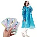 LEYSIN Set Of 3 Pcs Unisex Disposable Waterproof Emergency Raincoat, Rain Poncho, Portable Rain Card For Outdoor Activities Camping, Hiking, Sports, Heavy Rain for Kids Adults Pack Of 1