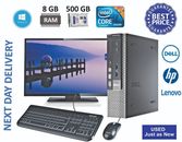 SCHNELLER PC COMPUTER i5 i3 DESKTOP TOWER/SFF PC & TFT SET 8GB 16GB WINDOWS 11 SSD