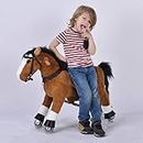UFREE Action Pony, Unique Rocking Horse, Walking Horse, Plush Toy Pony Like Real, Present for Kids 3 to 6 Years
