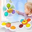 Winstico Saugnapf Spielzeug Baby, 3 Stück Fidget Toys Sensorik Lustige Cartoon Wasserspielzeug für Kinder Toddler ab 18 Monate