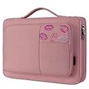 DOMISO 14 Inch Laptop Sleeve Waterproof Laptop Bag Protective Case Portable Carry Bag for 14 Inch Notebook / 14 Inch Lenovo ThinkPad E480 / Yoga 920 / 13.5 Inch Microsoft Surface Book, Pink