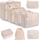 BAGAIL 8 Set Packing Cubes Luggage Packing Organizers for Travel Accessories-Cre
