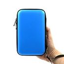 ADVcer 3DS Case, EVA Waterproof Hard Shield Protective Carrying Case with Detachable Hand Wrist Strap Compatible with Nintendo New 3DS XL, New 3DS, 3DS XL, 3DS, 3DS LL or 2DS XL or DSi, DS Lite (Blue)