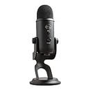 Logitech Blue Yeti USB Microphone for PC, Mac, Gaming, Recording, Streaming, Podcasting, Studio and Computer Condenser Mic with Blue VO!CE effects, 4 Pickup Patterns, Plug and Play – Black
