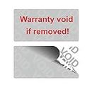 VOID Warranty void Lot de 1000 étiquettes de sécurité en rouleau Argenté 28 x 14 mm