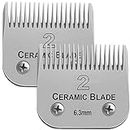 2# Professional Detachable Replacement Ceramic Blades. Compatible with Oster Classic 76/Power Pro/Power-Teq/Star-Teq Clipper. Compatible with Ainds Clippers. Size: 2#, 1/4" Cut Length
