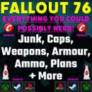 FALLOUT 76 - Junk, Caps, Weapons, Armour sets, Ammo, Plan, Flux 🔽 PS PC XBOX 🔽