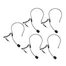 NUSITOU 5pcs Microphone Wired Earphones with Gaming Headset with Mic Flexible Wired Boom Wired Mic Head Phones for Kids Voice Amplifier for Teacher Megaphone Hands-Free Child Plastic