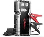 FLYLINKTECH 4000A Car Battery Jump Starter Booster Pack(Up to 9.0L Gas or 8.0L), Portable Car Jump Starter Battery Pack, 12V Jump Box with Safe Jumper Cables, Fast Charge 3.0, Lights, LCD Display