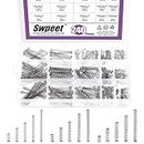 Swpeet 240Pcs 15 Different Sizes Stainless Steel Compression Springs Assortment Kit, Mini Stainless Steel Extension Springs for Shop and Home Repairs, 0.39" to 1.97" Length, 0.16" to 0.24" OD