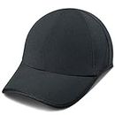 GADIEMKENSD Performance Running Hat for Men Stretchy Dri Fit Baseball Cap with Soft Breathable Vented Mesh Cooling Golf Dad Hat for Hiking Tennis Workout Gym Outdoor Sports Black