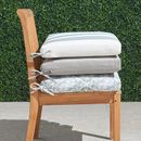 Knife-edge Outdoor Chair Cushion - Cara Stripe Gingko, 17"W x 17"D - Frontgate
