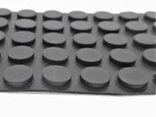 3/8" x 1/8" H Rubber Feet Cabinet Bumps  Appliance Feet  3M Adhesive  32 Pieces