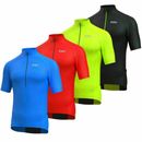 Men's Cycling Jersey Half Sleeve Biking Top Breathable Fabric Summer Biking Top