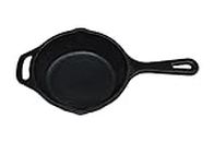 CookBeat 6 Inch Cast Iron Fry Pan Skillet Pan Fry, Mini Super Smooth Frying Pan- Black