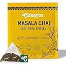 Chaayos Masala Chai Tea Bags - Premium Assam Tea with 100% Natural Ingredients Spices - [25 Tea Bags]